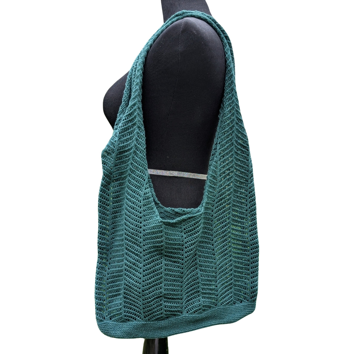 Dark Green Knit Bag
