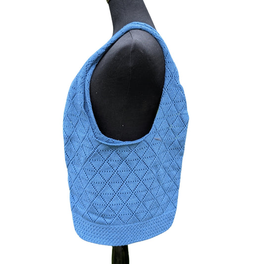 Med. Blue Knit Bag